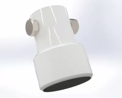 38mm Pole Universal Samsung Bracket c/w 1 Hole Bolt Fixing White (2 Hole)