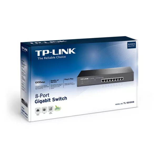 TL-SG1008 8-Port Gigabit Desktop/Rackmount Network Switch - Image 3