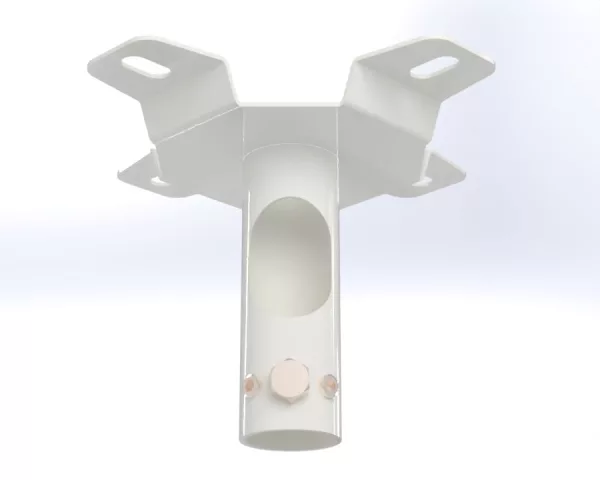 Top Hat Mount For 38mm Pole White (2 Hole)