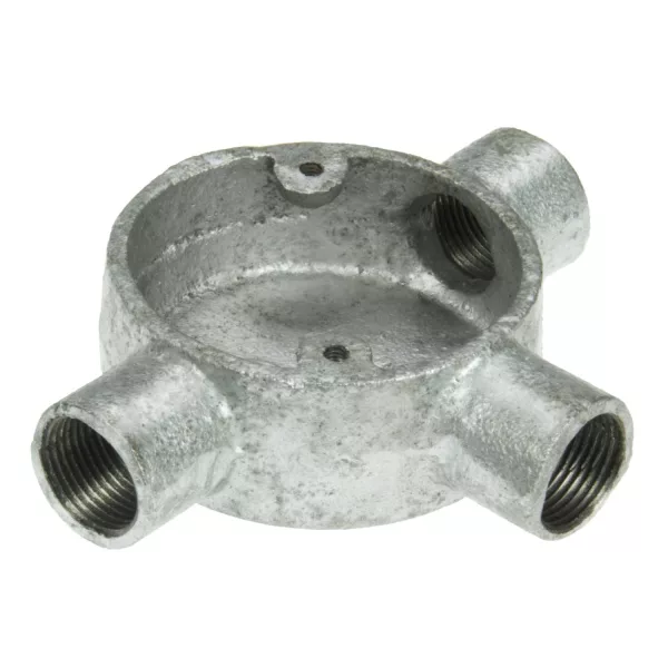 Galv Conduit 25mm 3 Way Tee Box