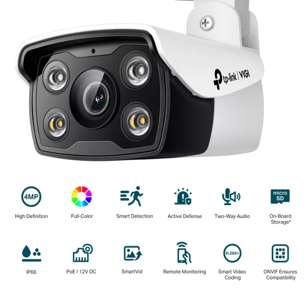 VIGI C340 4MP Outdoor Full-Color Bullet Network Camera