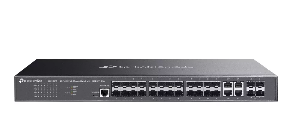 TP-Link SG3428XF Omada 24-Port SFP L2+ Managed Switch with 4 10GE SFP+ Slots