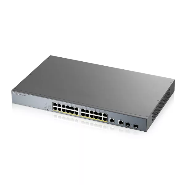 Zyxel GS1350-26HP, 26 Port managed CCTV PoE switch, long range, 375W (1 year NCC Pro pack license)
