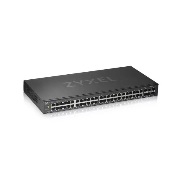Zyxel GS1920-48v2, 50 Port Smart Managed Switch 48x Gigabit Copper and 4x Gigabit dual pers.