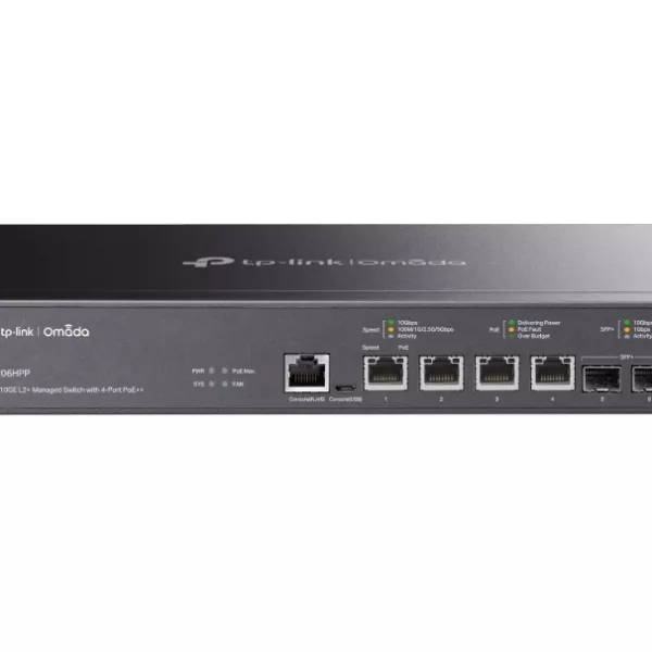 TP-Link SX3206HPP Omada 6-Port 10GE L2+ Managed Switch with 4-Port PoE++