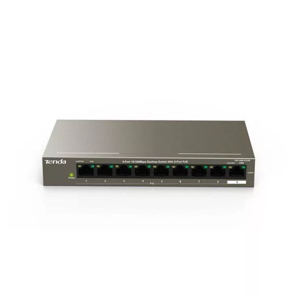 TEF1109P 9-Port FE 10/100 Desktop Switch with 8 port PoE (58W)