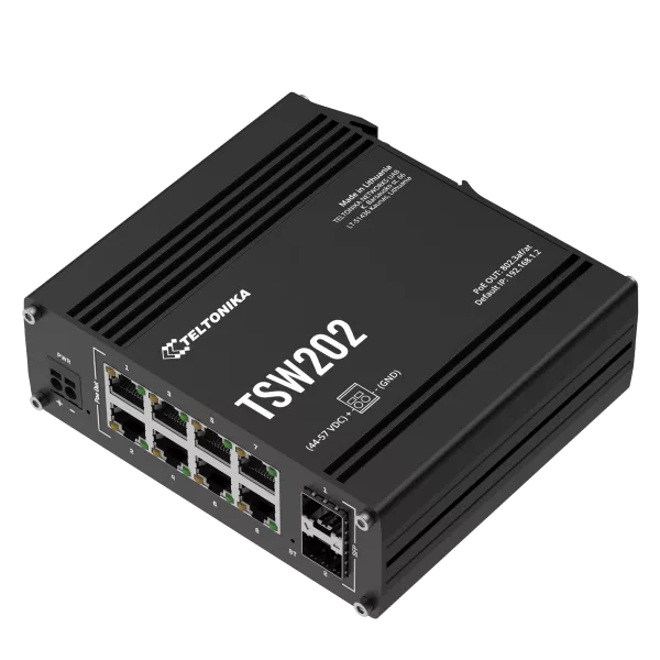 Teltonika TSW202 8 Port Industrial Grade Switch + 2 SFP Ports