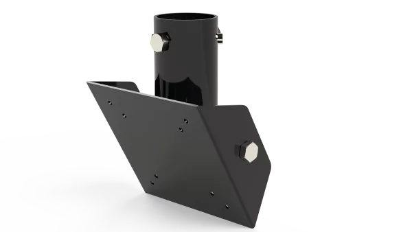 50mm Single TFT Pole Mount VESA 100 Adaptor (2 Hole) Black (Ral9005)