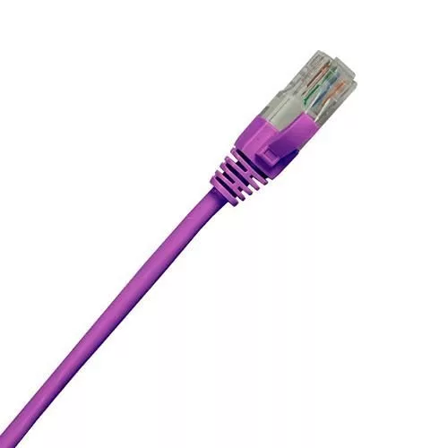Cat5E U-UTP RJ45 Booted Patch Lead 3m Violet - Pk10