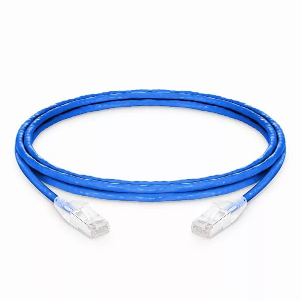 Cat6a RJ45 Blue S/FTP LSOH 26AWG Snagless Booted Patch Lead 1m - Pk10