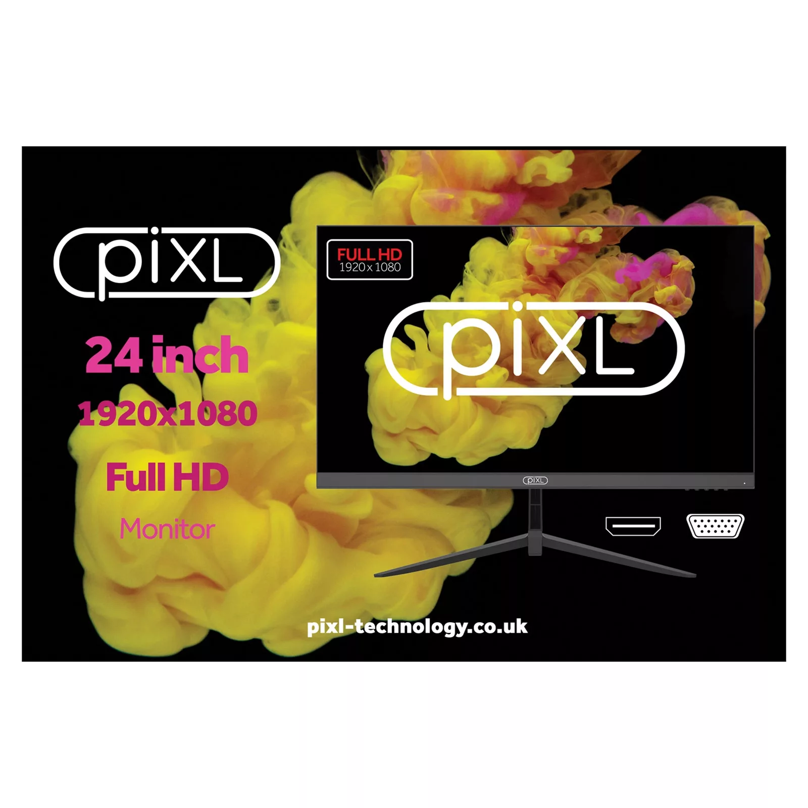 piXL 24 Inch 100Hz Full HD Widescreen IPS Monitor with 1920 x 1080 Resolution, 5ms Response Time, 10 - Image 5