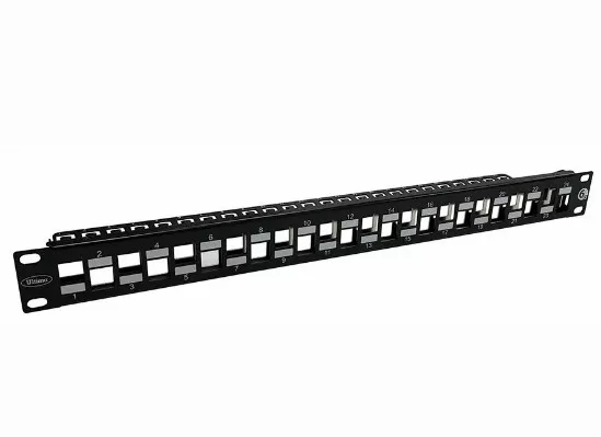 1U Cat6a FTP 24 Port Unloaded Patch Panel
