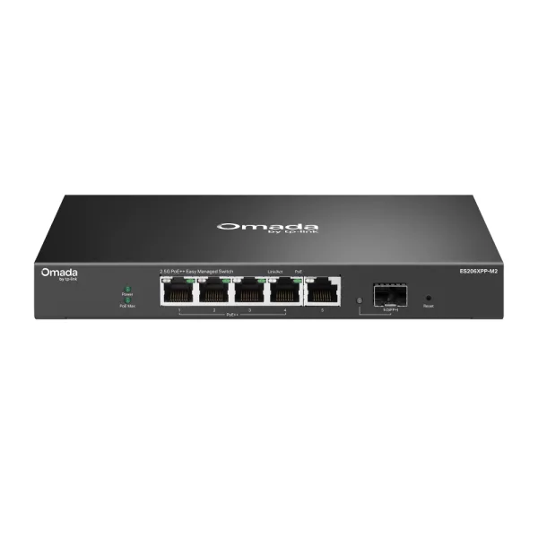 TP-Link ES206XPP-M2 Omada 5-Port 2.5G BASE-T and 1-Port 10GE SFP+ Easy Managed Switch with 4-Port Po