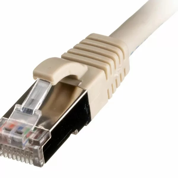 Cat6a S/FTP RJ45 Booted Patch Lead 10m Grey LSZH