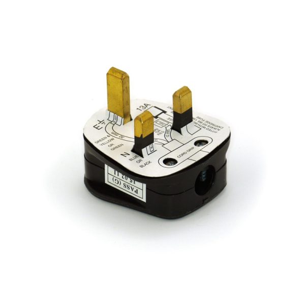 Black plug top with 13 amp fuse.-494