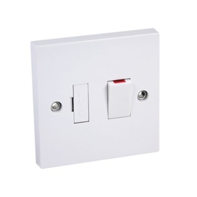 13A Switched Plastic Fused Spur - White-0
