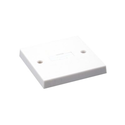 13A Unswitched Plastic Fused Spur - White-0