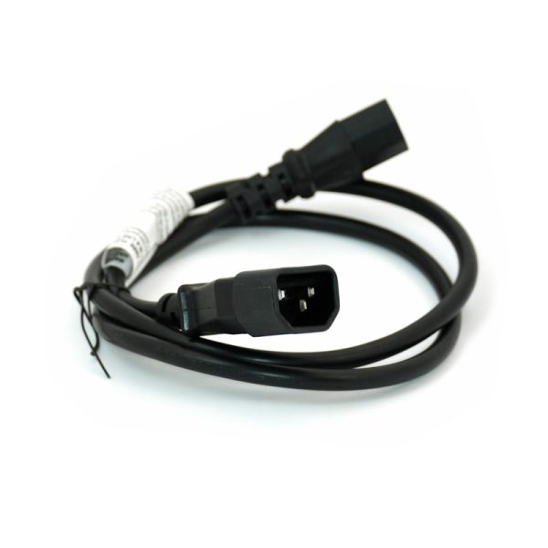 IEC hot and cold extension lead . 1m black.-559