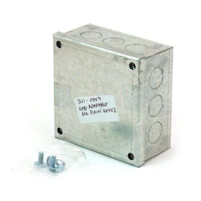 Galvanised adaptable box. 4" x 4" x 2" deep-0