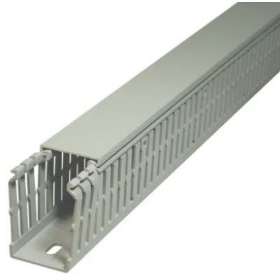 362-0200 Slotted Trunking PVC Grey