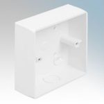 370-0145 Surface Box 1 Gang 32mm Deep comes with Conduit K-O & Square Corners White