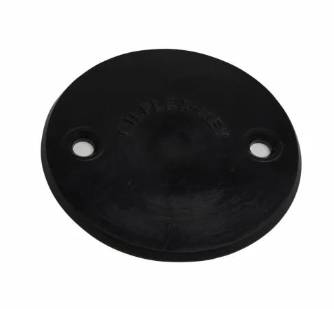 370-0217 Conduit Circular Junction Box 85mm Overlapping Lid Black