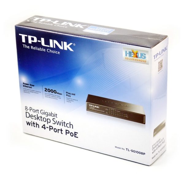 TP-Link TL-SG1008P 8 Port Gigabit Desktop Switch with 4 Port PoE-1500