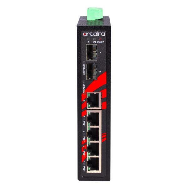 7 Port Industrial PoE+ Unmanaged Fast Ethernet Switch-2516