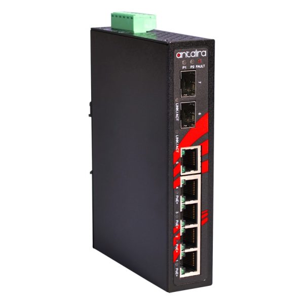 7 Port Industrial PoE+ Unmanaged Fast Ethernet Switch-2519