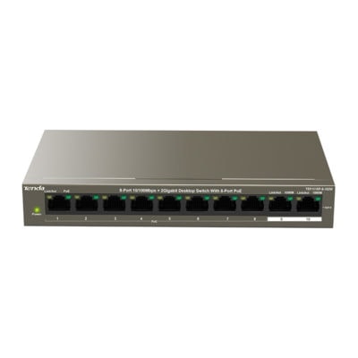 TEF1110P 8-Port FE/GE Switch 8 x 10/100 port + 2 Gigabit ports-0