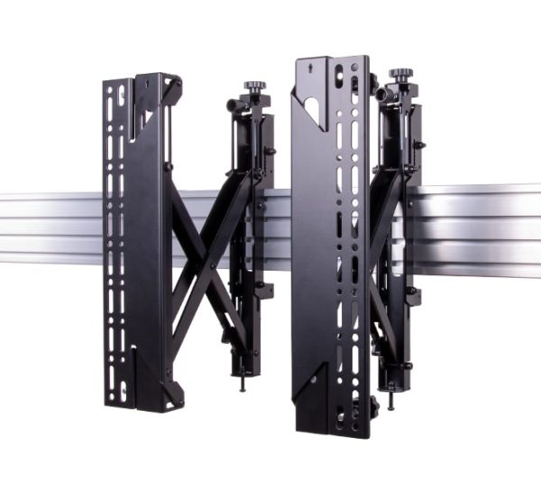 707-0860 SYSTEM X - VESA 400 Pop-Out Flat Screen Interface Arms with Micro-Adjustment for BT8390 (Pair) Black