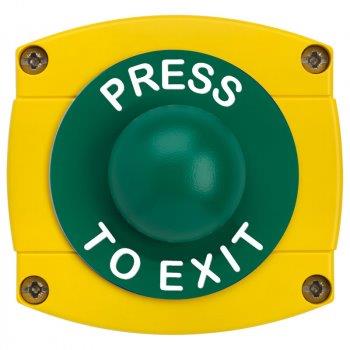 732-0236 Exit Button Green and Yellow