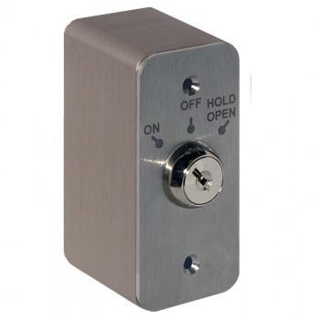 732-0283 Deedlock Narrow Flush Stainless Steel Maintained 3 Position Key Switch - 2 keys