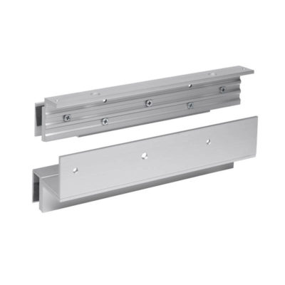 Architectural Z & L bracket with cover for glass door.-0