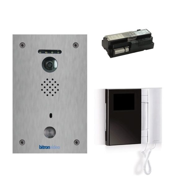 1 Way Vandal Resistant Colour Video Kit - Stainless Steel Flush Mounting Panel-0