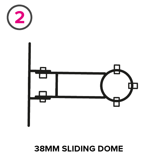 38mm sliding dome