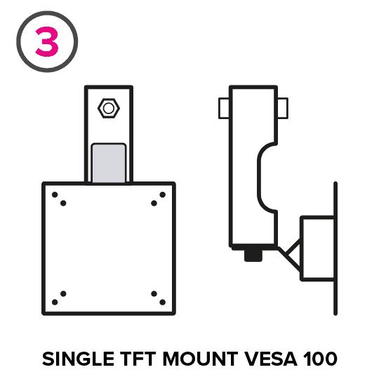 single tft mount vesa 100