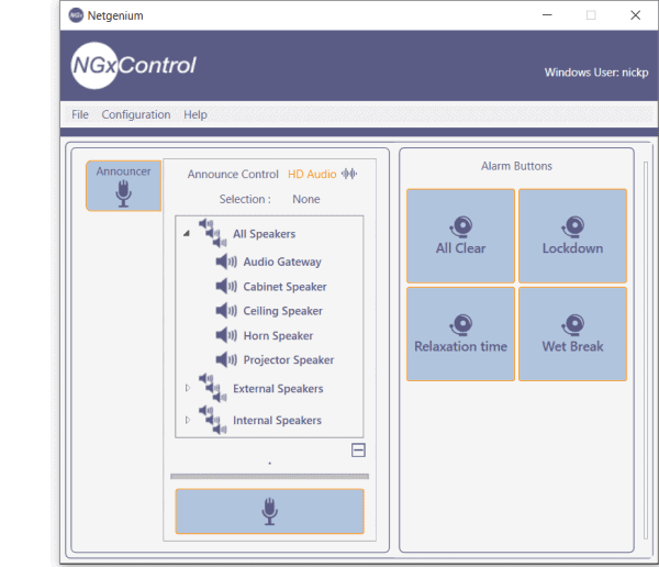 NGxControl PC Client Software Image